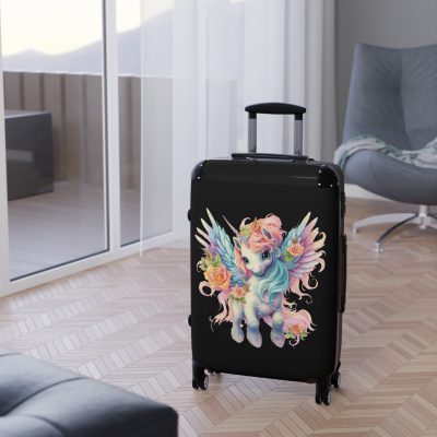 Unicorn Black Suitcase