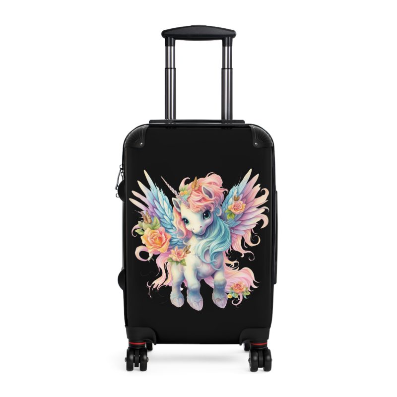 Unicorn Black Suitcase