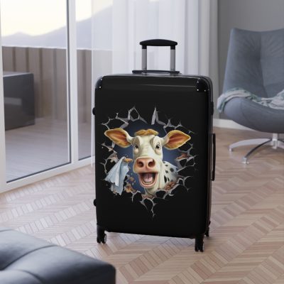 Highland Cow Suitcase - A stylish luggage featuring a charming cow design, perfect for travelers who want to bring a touch of whimsy to their journeys.