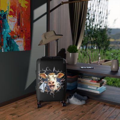 Highland Cow Suitcase - A stylish luggage featuring a charming cow design, perfect for travelers who want to bring a touch of whimsy to their journeys.