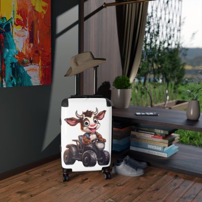 Highland Cow Suitcase - A stylish luggage featuring a charming cow design, perfect for travelers who want to bring a touch of whimsy to their journeys.