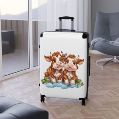 Highland Cow Suitcase - A stylish luggage featuring a charming cow design, perfect for travelers who want to bring a touch of whimsy to their journeys.