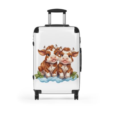 Highland Cow Suitcase - A stylish luggage featuring a charming cow design, perfect for travelers who want to bring a touch of whimsy to their journeys.