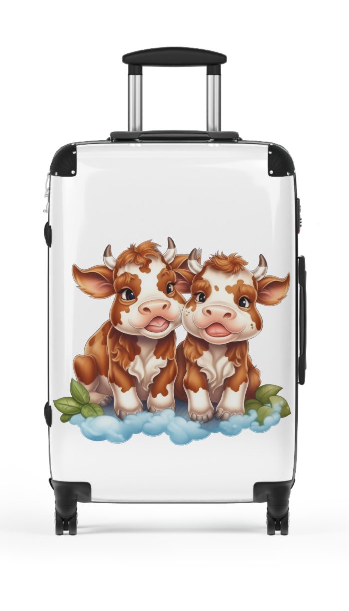 Highland Cow Suitcase - A stylish luggage featuring a charming cow design, perfect for travelers who want to bring a touch of whimsy to their journeys.