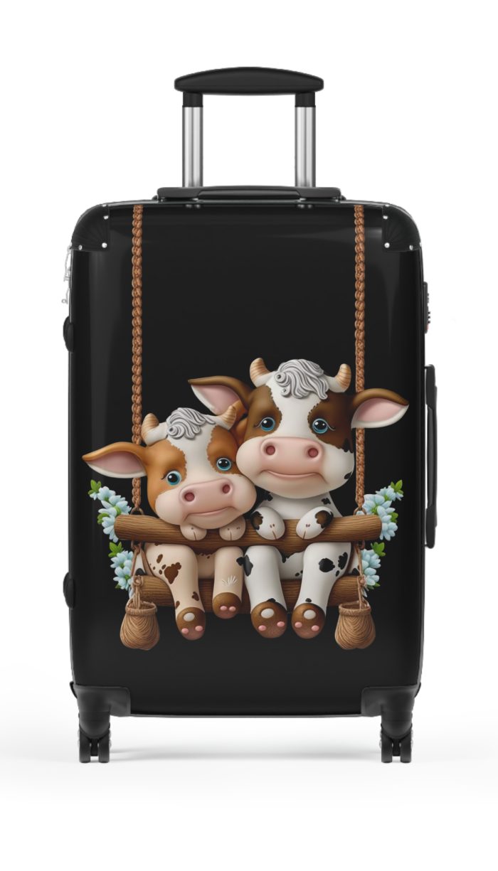 Highland Cow Suitcase - A stylish luggage featuring a charming cow design, perfect for travelers who want to bring a touch of whimsy to their journeys.