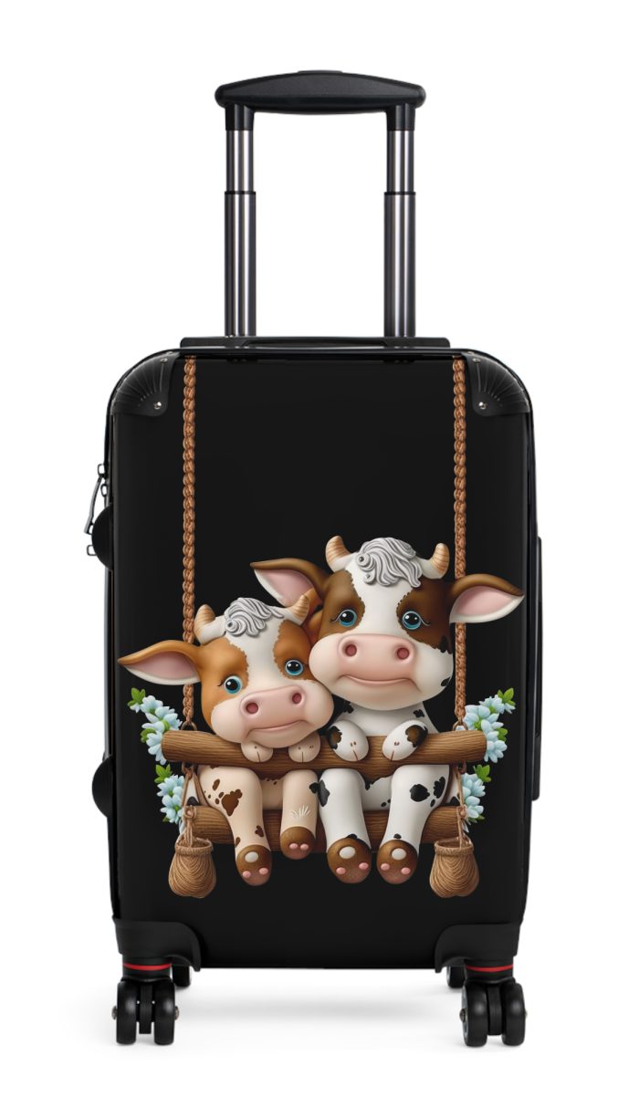 Highland Cow Suitcase - A stylish luggage featuring a charming cow design, perfect for travelers who want to bring a touch of whimsy to their journeys.