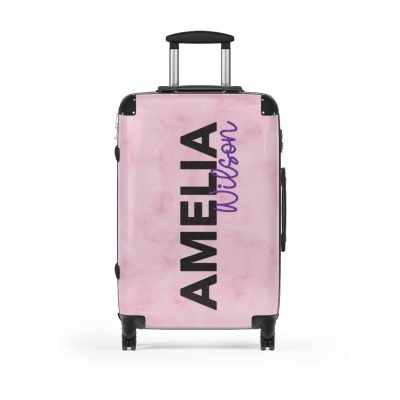 Custom Name Marble Suitcase: Travel with Elegance and Personalized Style