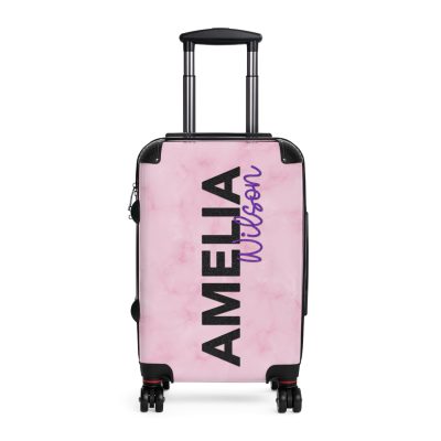 Custom Name Marble Suitcase: Travel with Elegance and Personalized Style