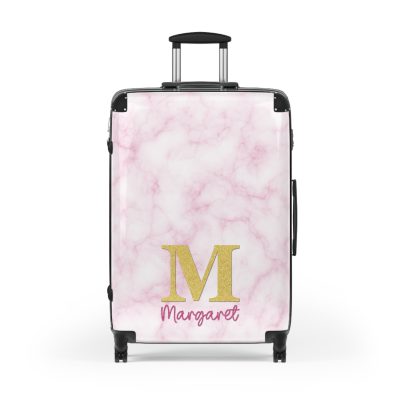 Personalized Marble Suitcase - A touch of elegance for your travels.