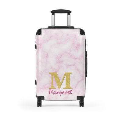 Personalized Marble Suitcase - A touch of elegance for your travels.