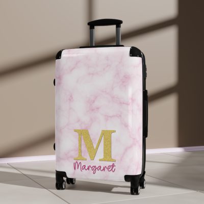 Personalized Marble Suitcase - A touch of elegance for your travels.