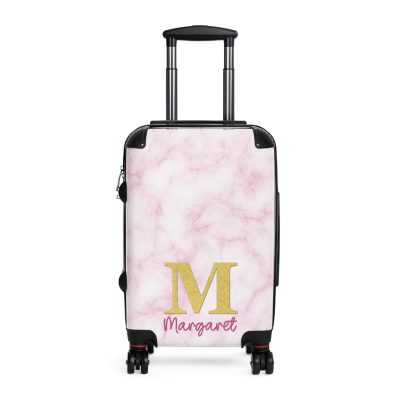 Personalized Marble Suitcase - A touch of elegance for your travels.