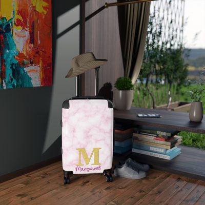 Personalized Marble Suitcase - A touch of elegance for your travels.