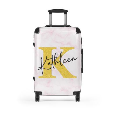 Personalized Marble Suitcase - A touch of elegance for your travels.