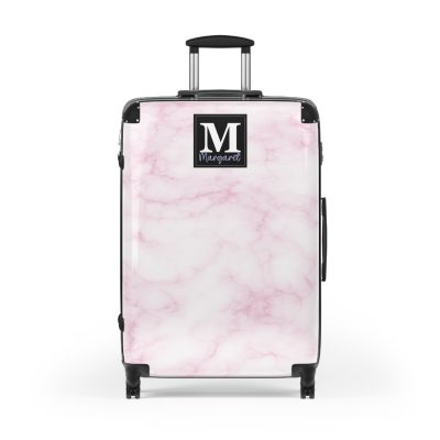 Marble Custom Suitcase - Personalized Travel Luggage with Elegant Marble Design