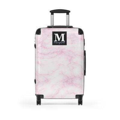 Marble Custom Suitcase - Personalized Travel Luggage with Elegant Marble Design