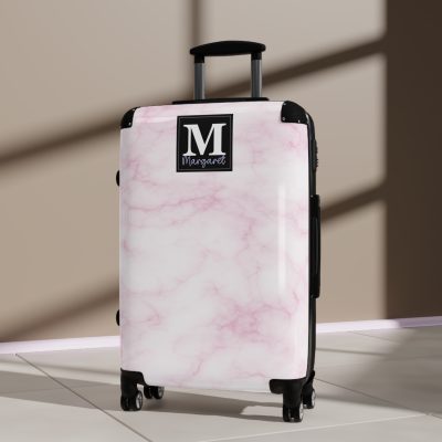 Marble Custom Suitcase - Personalized Travel Luggage with Elegant Marble Design