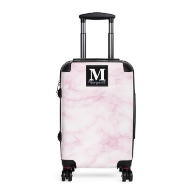 Marble Custom Suitcase - Personalized Travel Luggage with Elegant Marble Design