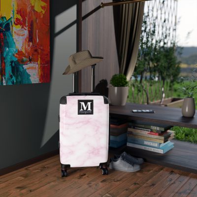 Marble Custom Suitcase - Personalized Travel Luggage with Elegant Marble Design