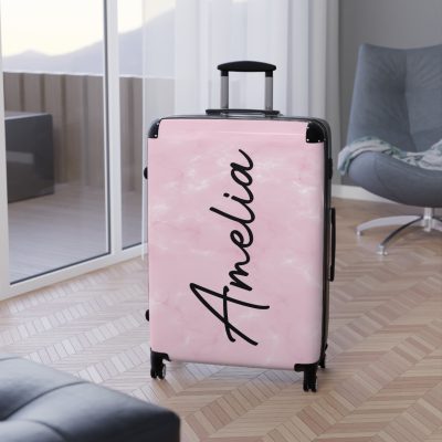 Personalized Name Marble Suitcase