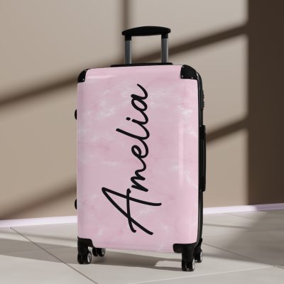 Personalized Name Marble Suitcase