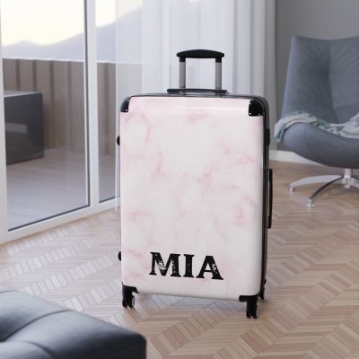 Personalized Name Marble Suitcase