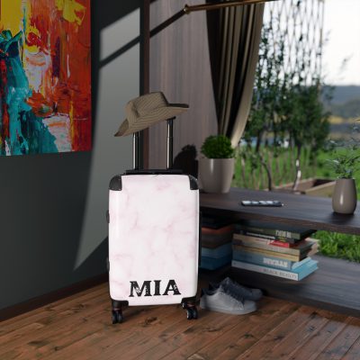 Personalized Name Marble Suitcase