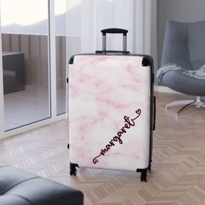 Personalized Name Marble Suitcase