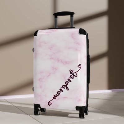 Personalized Name Marble Suitcase