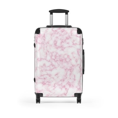 Pink Marble Suitcase - Stylish Travel Luggage with Elegant Pink Marble Design