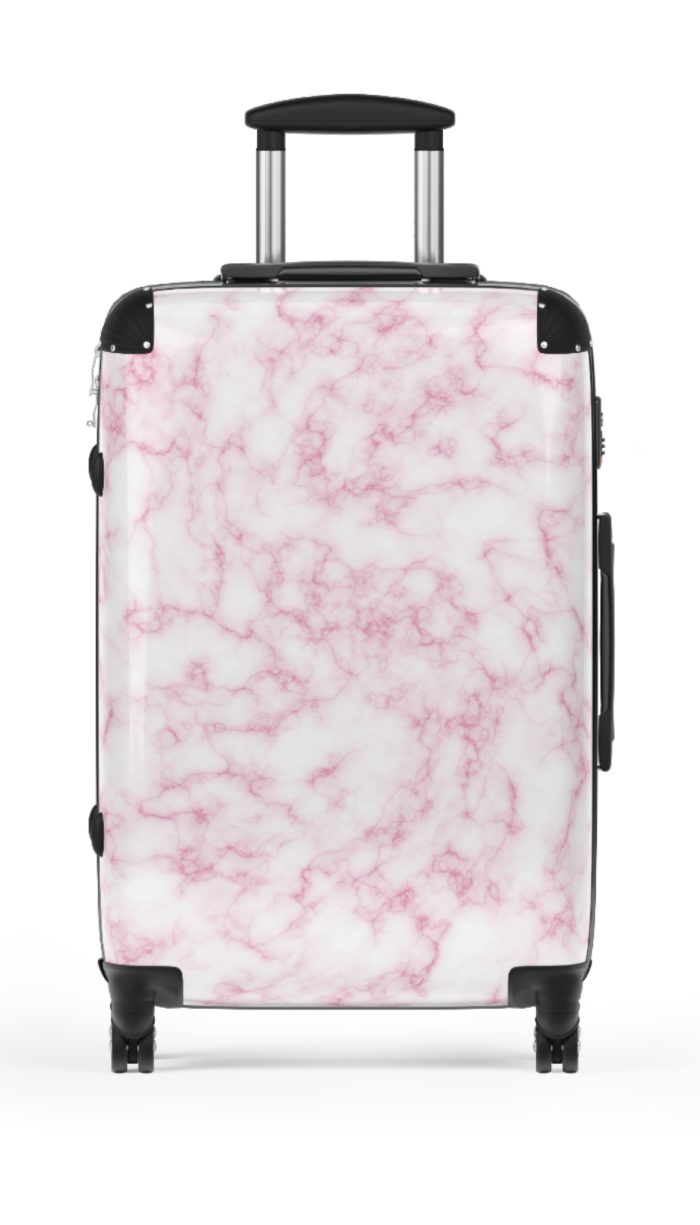 Pink Marble Suitcase - Stylish Travel Luggage with Elegant Pink Marble Design