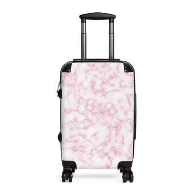 Pink Marble Suitcase - Stylish Travel Luggage with Elegant Pink Marble Design