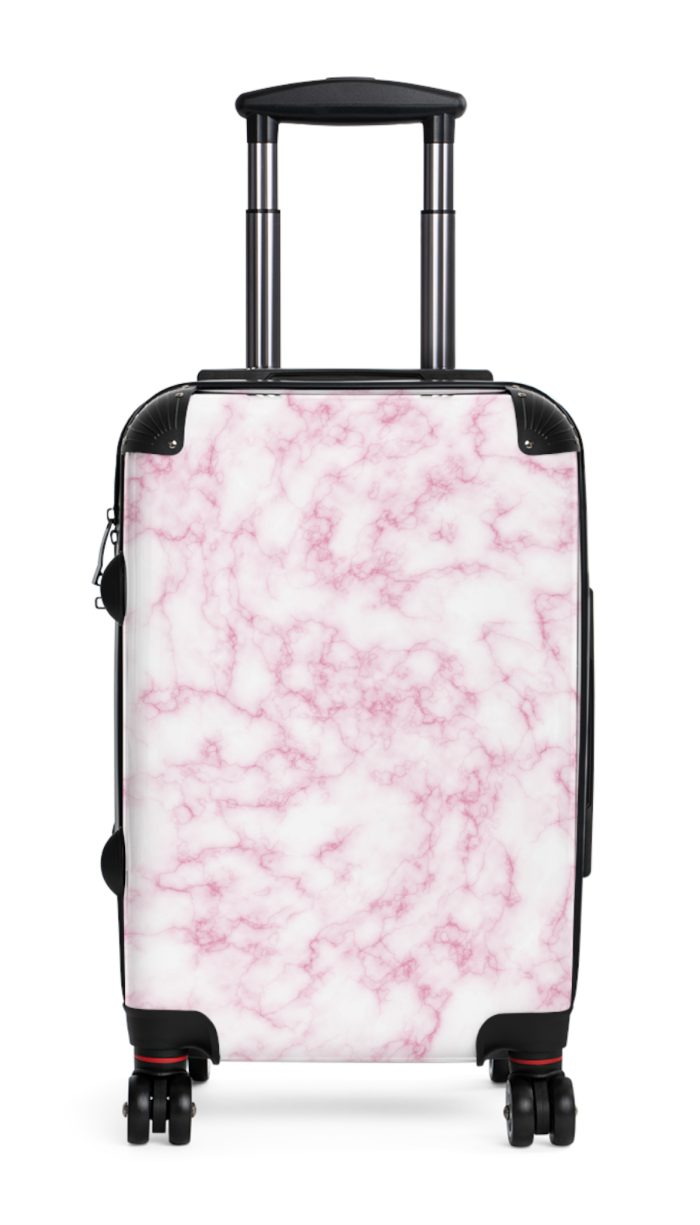 Pink Marble Suitcase - Stylish Travel Luggage with Elegant Pink Marble Design