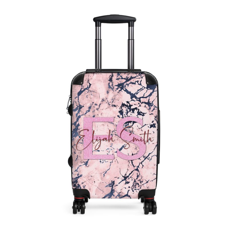 Custom Marble Suitcase - A personalized suitcase adorned with an elegant marble-themed design, perfect for travelers who want to add a touch of luxury to their luggage.