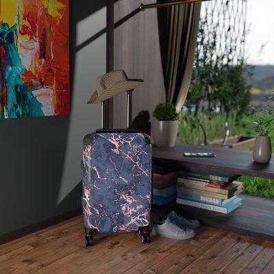 Marble Suitcase - A stylish suitcase featuring an elegant marble design, perfect for travelers who want to add a touch of timeless luxury to their luggage.