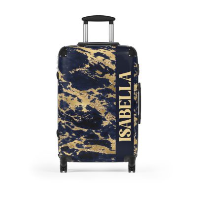 Custom Marble Suitcase - A personalized suitcase adorned with an elegant marble-themed design, perfect for travelers who want to add a touch of luxury to their luggage.