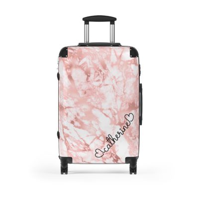 Custom Marble Suitcase - A personalized suitcase adorned with an elegant marble-themed design, perfect for travelers who want to add a touch of luxury to their luggage.