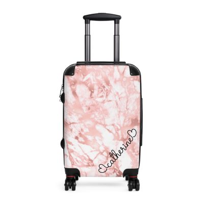 Custom Marble Suitcase - A personalized suitcase adorned with an elegant marble-themed design, perfect for travelers who want to add a touch of luxury to their luggage.