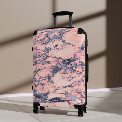 Marble Suitcase - A stylish suitcase featuring an elegant marble design, perfect for travelers who want to add a touch of timeless luxury to their luggage.