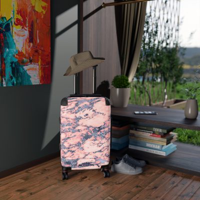 Marble Suitcase - A stylish suitcase featuring an elegant marble design, perfect for travelers who want to add a touch of timeless luxury to their luggage.