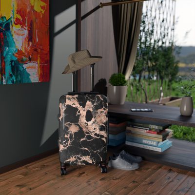 Marble Suitcase - A stylish suitcase featuring an elegant marble design, perfect for travelers who want to add a touch of timeless luxury to their luggage.