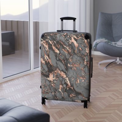 Marble Suitcase - A stylish suitcase featuring an elegant marble design, perfect for travelers who want to add a touch of timeless luxury to their luggage.