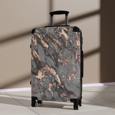 Marble Suitcase - A stylish suitcase featuring an elegant marble design, perfect for travelers who want to add a touch of timeless luxury to their luggage.