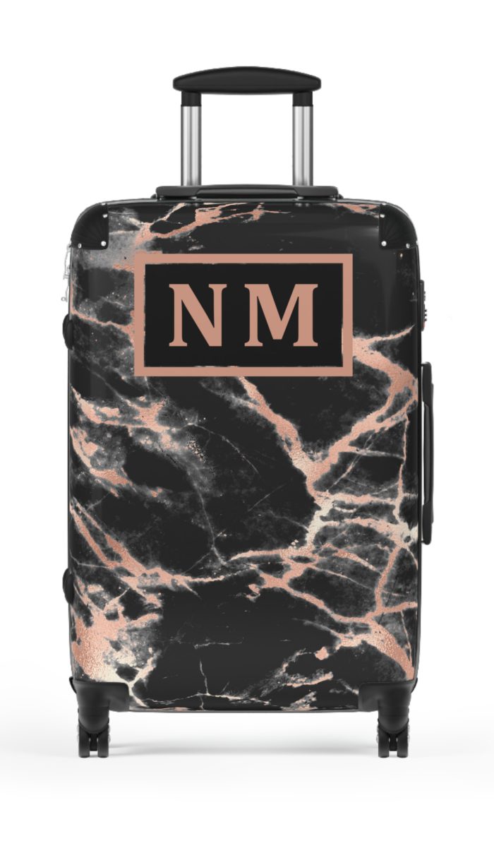 Custom Marble Suitcase - A personalized suitcase adorned with an elegant marble-themed design, perfect for travelers who want to add a touch of luxury to their luggage.