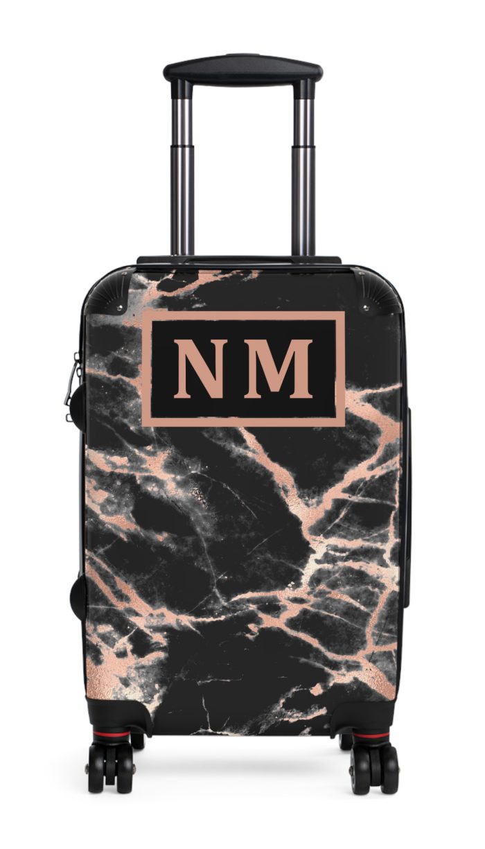 Custom Marble Suitcase - A personalized suitcase adorned with an elegant marble-themed design, perfect for travelers who want to add a touch of luxury to their luggage.