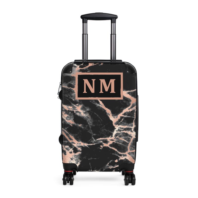 Custom Marble Suitcase - A personalized suitcase adorned with an elegant marble-themed design, perfect for travelers who want to add a touch of luxury to their luggage.