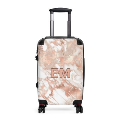 Custom Marble Suitcase - A personalized suitcase adorned with an elegant marble-themed design, perfect for travelers who want to add a touch of luxury to their luggage.