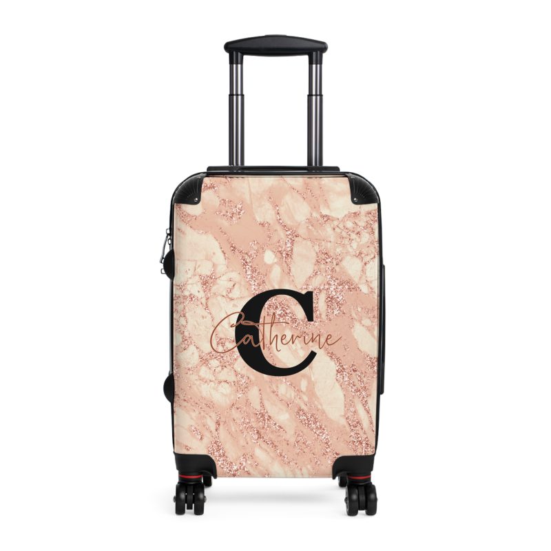 Custom Marble Suitcase - A personalized suitcase adorned with an elegant marble-themed design, perfect for travelers who want to add a touch of luxury to their luggage.