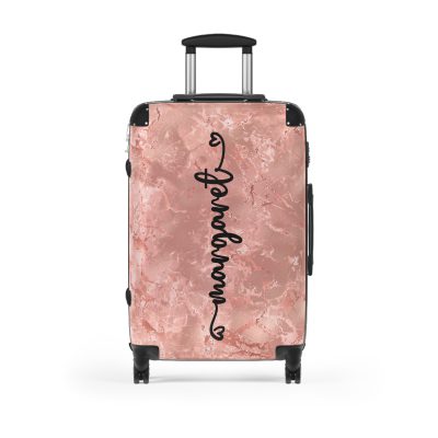 Custom Marble Suitcase - A personalized suitcase adorned with an elegant marble-themed design, perfect for travelers who want to add a touch of luxury to their luggage.