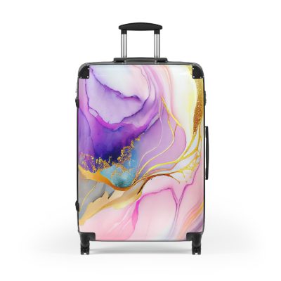 Marble Suitcase - A stylish luggage featuring an elegant marble design, perfect for travelers who appreciate timeless luxury.